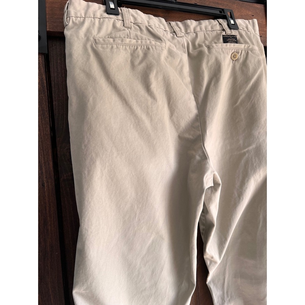 Banana Republic Gavin Straight Fit Chinos Mens 38x32 Khaki Tan 100% Cotton Pants - Picture 11 of 15